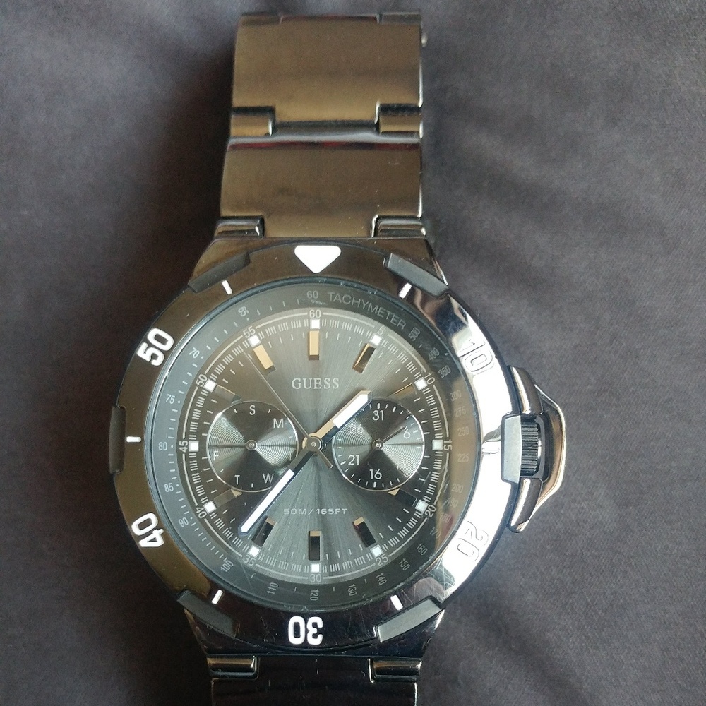 guess gunmetal watch